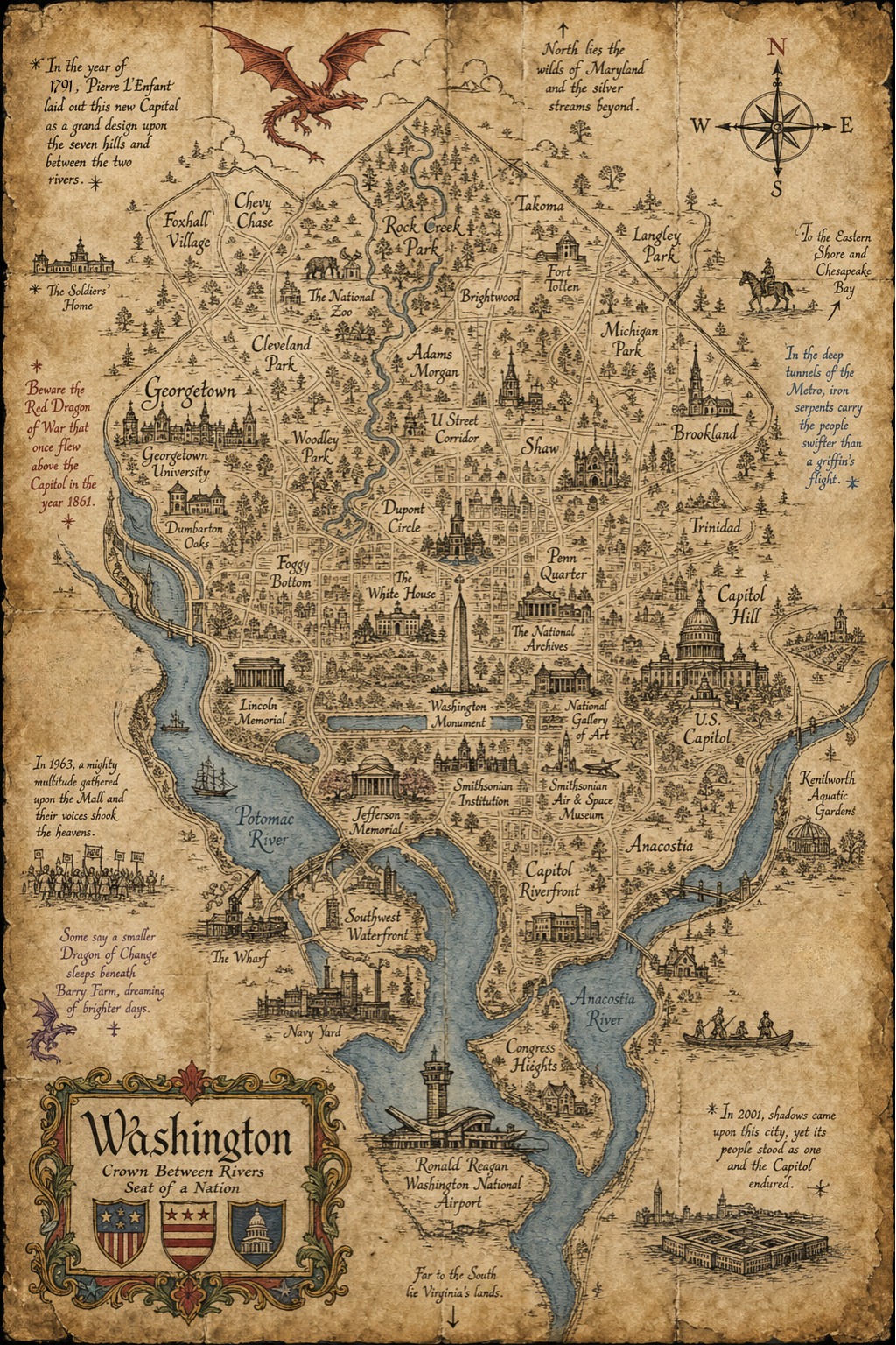 Fantasy map of Washington, DC